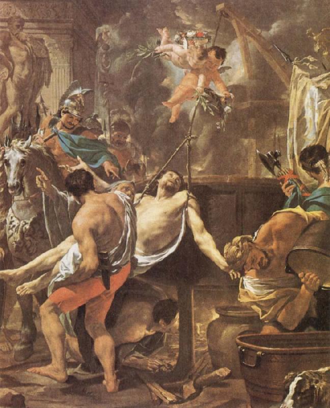 Brun, Charles Le The Martyrdom of St John the Evangelisth at the Porta Latina Sweden oil painting art